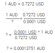 محاسبه ارزش پیپ برای جفت ارز AUDUSD
